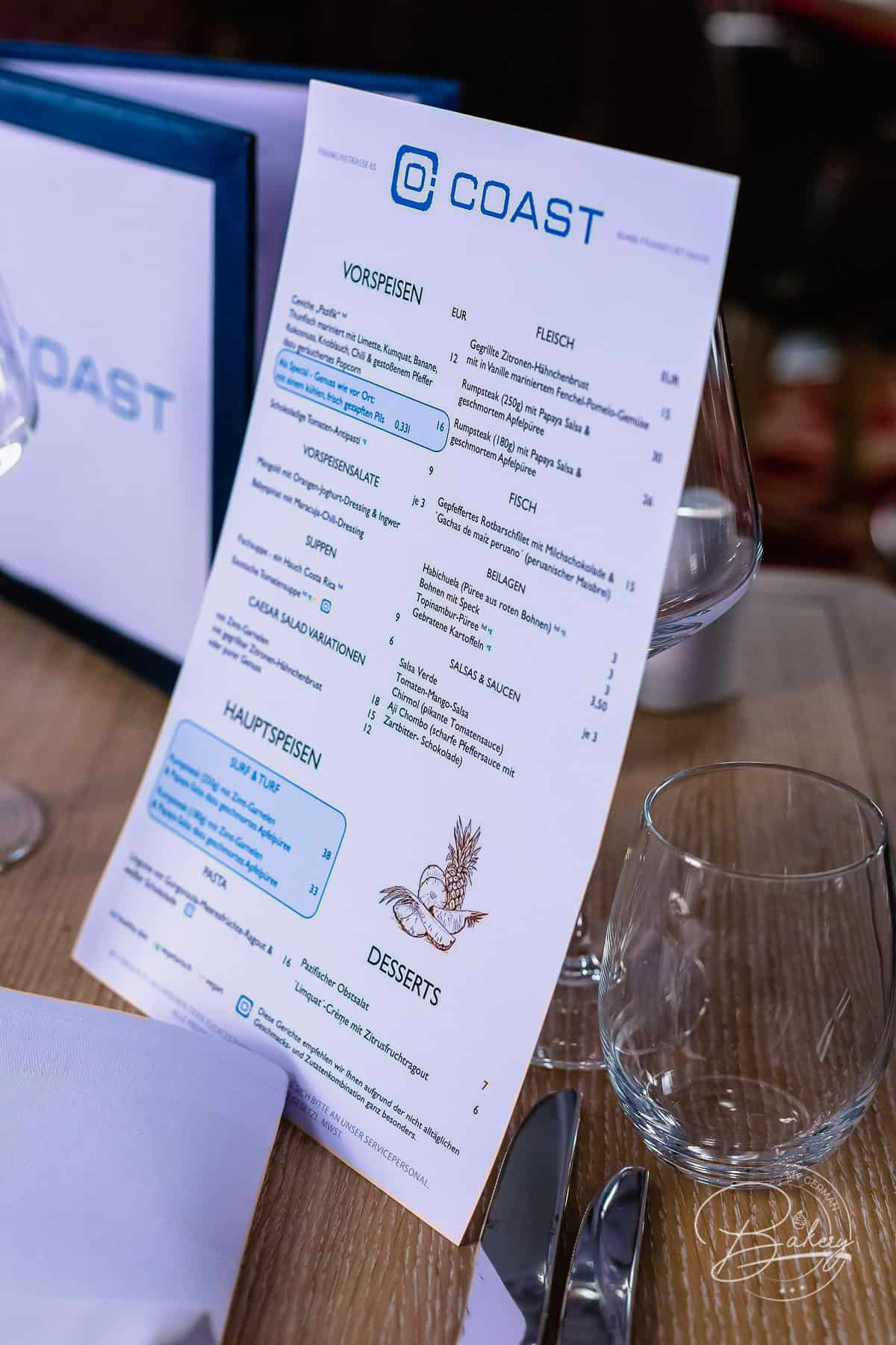Coast Restaurant Frankfurt - Von Kanada bis Feuerland - Pazifik-Küche an einem Abend - Pan-Pacifica-Küche - Restaurants im Radisson Blu Frankfurt - Meeresfrüchte, besondere Gewürze und Fleisch - das COAST Restaurant in Frankfurt unter Marijan Mahlmann