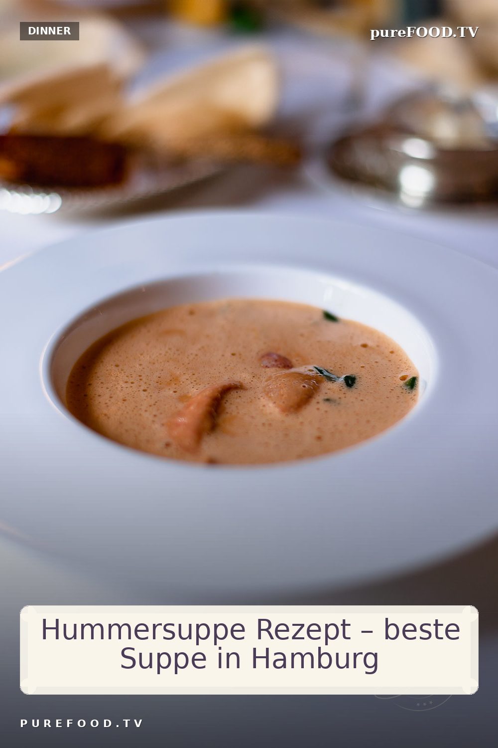 Bestes Rezept zur traditionellen Hummersuppe aus dem Kempinski Hotel Atlantic in Hamburg seit 1909. Das beste Hummersuppen Rezept für besondere Anlässe aus Tradition. Hummersuppe Rezept mit Hummer für eine besondere Fischsuppe zu Weihnachten.