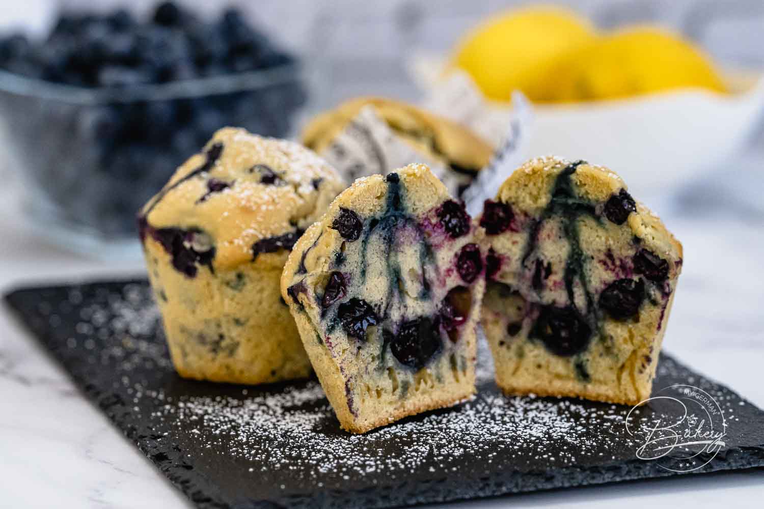 Blueberry Muffins Recipe - Best Muffin Recipe as a Base - Bake moist, fluffy, delicious muffins with blueberries. Quick, easy and delicious, these blueberry muffins are very similar to the example at Starbucks. Buttermilk, cane sugar and flour