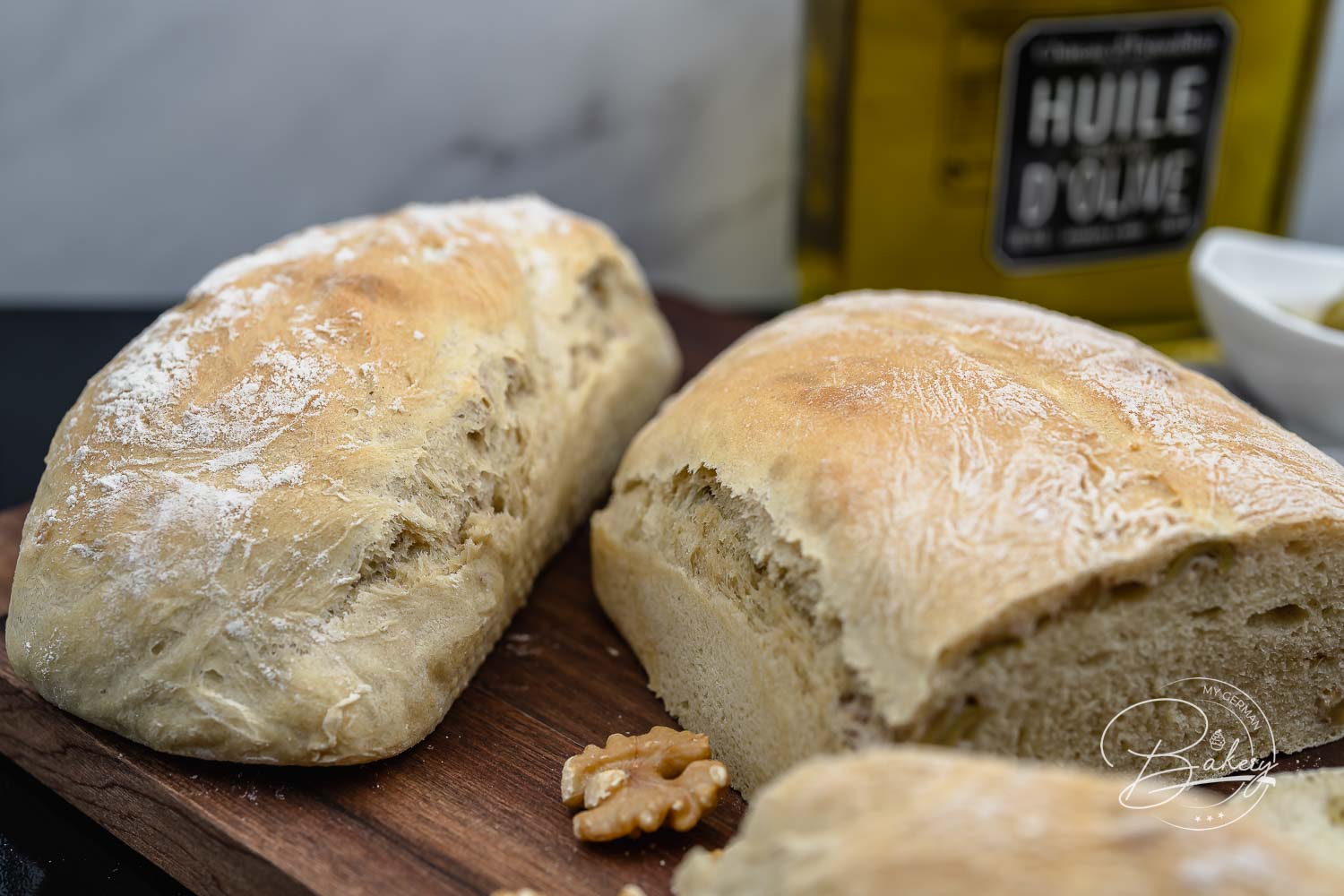 Simple ciabatta recipe - delicious Italian bread as a dinner bread - best and easy ciabatta recipe for delicious Italian bread as dinner bread with salad, barbecue, pasta or even pure with olive oil,